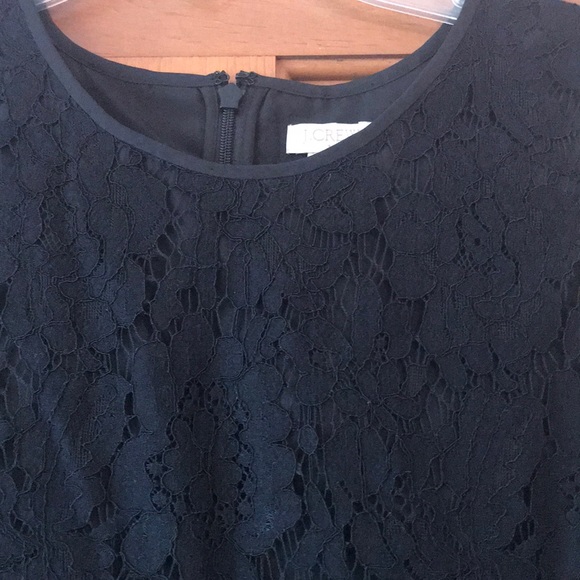 J Crew Black Lace Peplum Top - Picture 2 of 4
